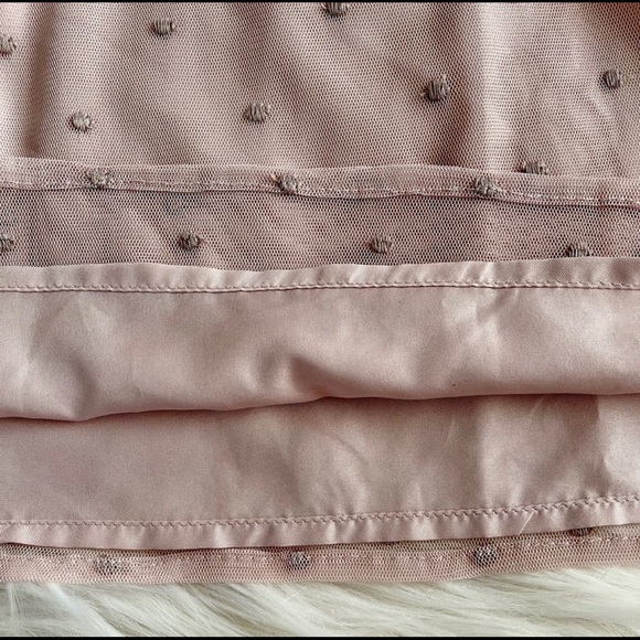 BB Dakota Women’s Sleeveless Roslyn Embroidered Dotted Mesh Pink Top EUC Size S - Picture 7 of 9